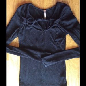 Free People Long Sleeve XS Black LN