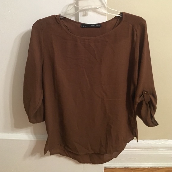 Brown Silk Zara Blouse