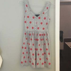 French Connection polka dot gray dress size 4