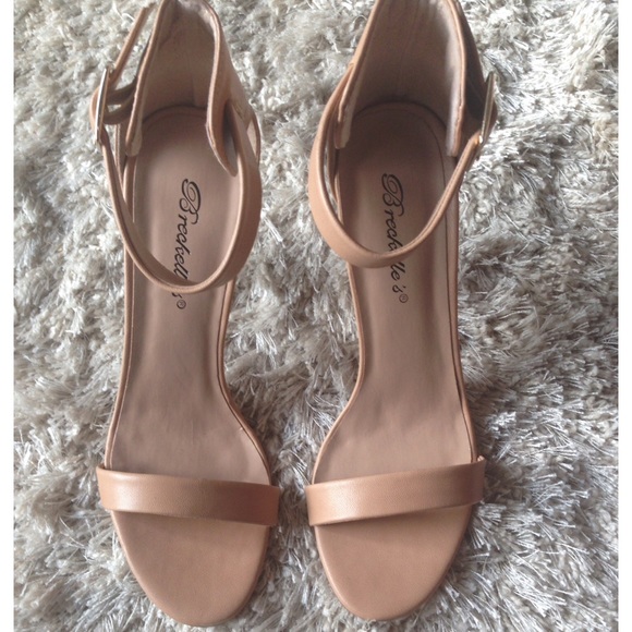 NBW Nude Two-Strap Heels (Red Dress Boutique)