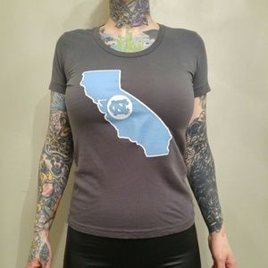 California for UNC tee.