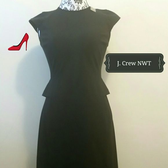 J. Crew Ponte Peplum Dress