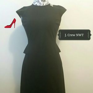 J. Crew Ponte Peplum Dress