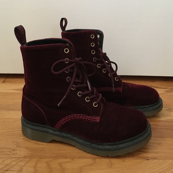 Red Velvet Doc Martens