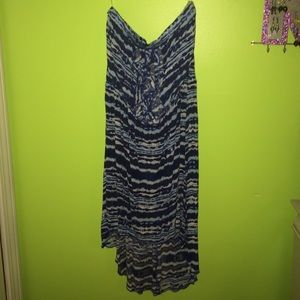 strapless high low dress/cover up