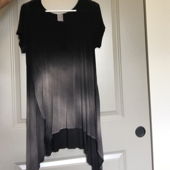 Asymmetrical, ombré tunic