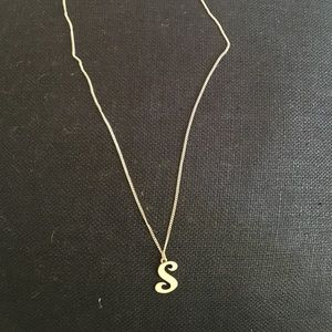 James Avery Sterling Silver S Charm Necklace