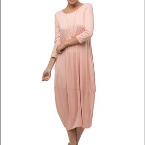 3/4 Sleeve Oversized Bubble Midi Dress 💕