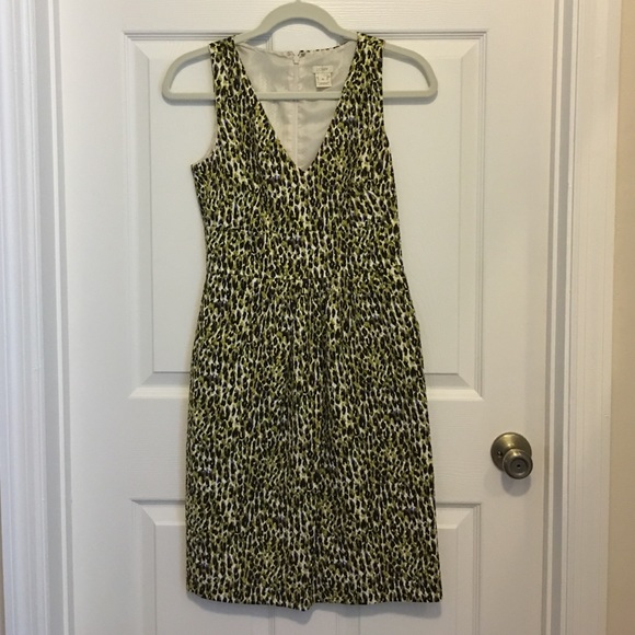 J.Crew Stretch Cotton Dress in Beautiful Print - Picture 1 of 3