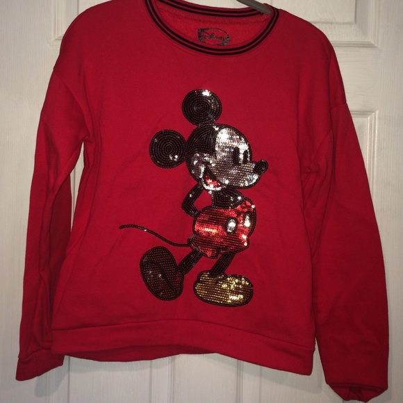 sequin mickey mouse sweatshirt