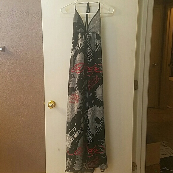 Ed hardy panther halter maxi dress - hard to find