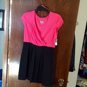 Women's Size 12P Hot Pink & Black Dress