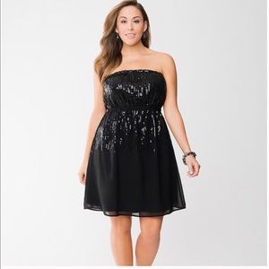 Adorable Lane Bryant sequined little black dress!