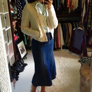 Long Denim Gap Skirt