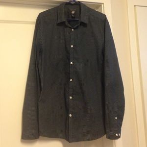 Polka Dot Men's Slim Fit Button Down