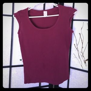 Burgundy top