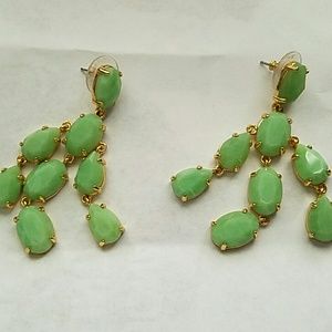 Cute green dangle earnings