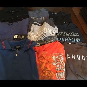 Lot of men's shirts size Large