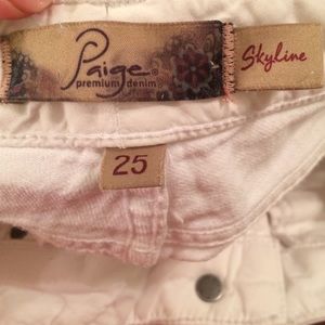 Paige Jeans white skinny jeans