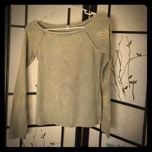 Rustic casual long sleeve top
