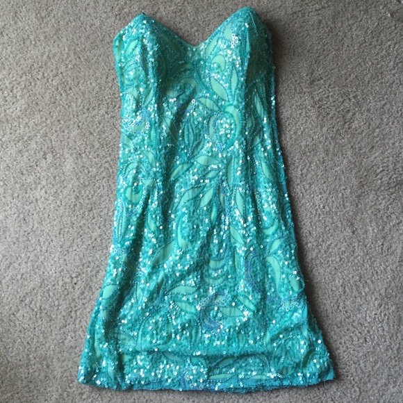 Strapless cocktail dress
