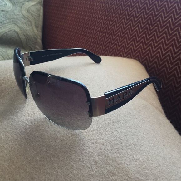 MARC by Marc Jacobs Silver/Blue Sunglasses - Picture 2 of 4