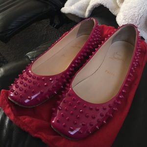 christian louboutin bow-accented lace flats christian louboutin bow-accented lace flats