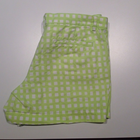 Yellow plaid checked shorts, tall - Picture 2 of 4