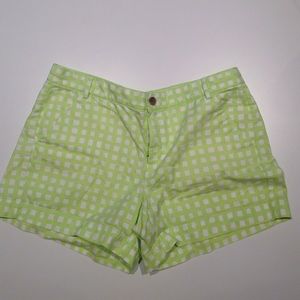 Yellow plaid checked shorts, tall