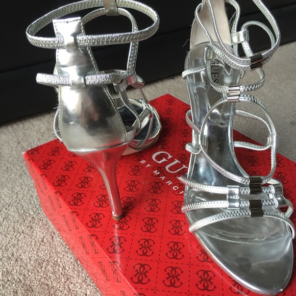 Guess by Marciano Silver Sandals - Picture 2 of 3