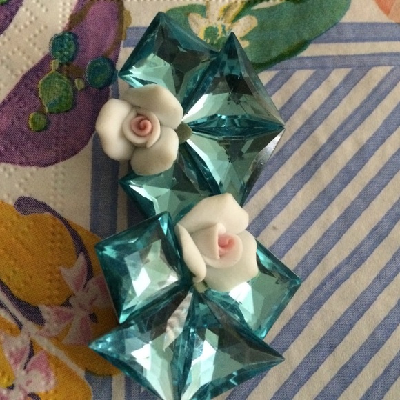 Turquoise clip earrings - Picture 1 of 1