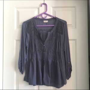 Anthropology blue top