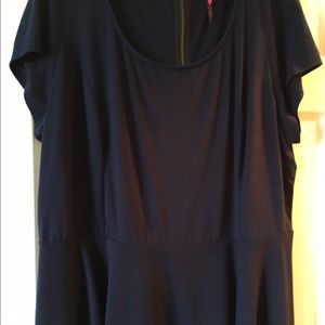 Pure Energy Navy Blue peplum top