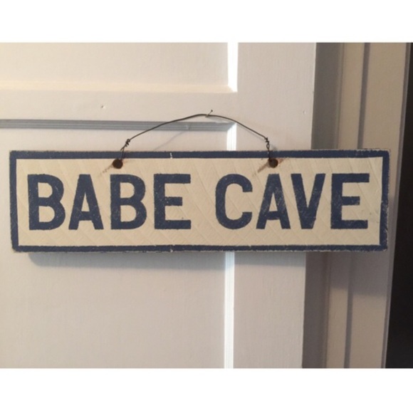 Brandy Melville Babe Cave Wooden Sign