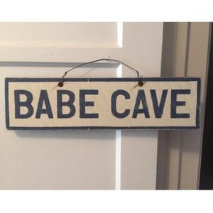 Brandy Melville Babe Cave Wooden Sign