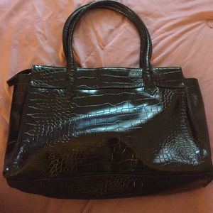 Shiseido Faux Alligator Purse