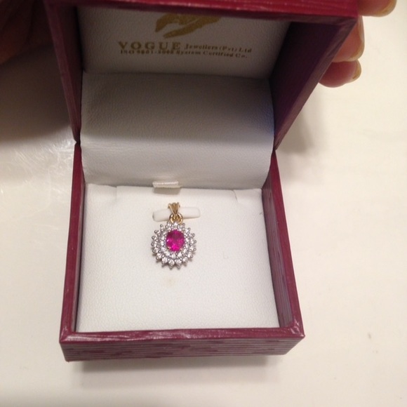 Ruby & Diamomd 18k gold pendant - Picture 4 of 4