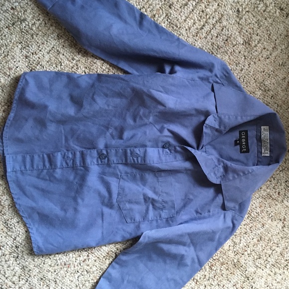 Boys Size 4 Blue Button Down Shirt