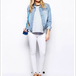 ASOS Maternity Ridley White Skinny Jeans