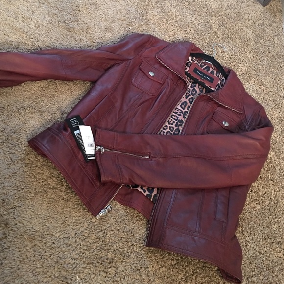 Black Rivet Jackets & Blazers - Leather jacket