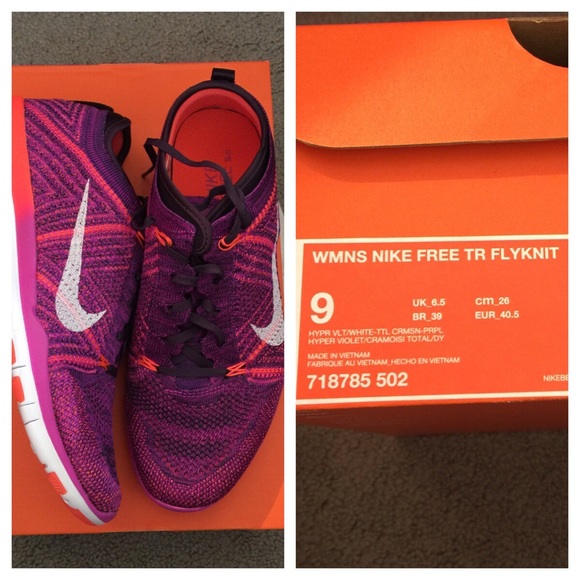 {Nike} Free Purple Flyknit TR - Picture 4 of 4