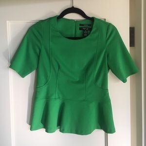 Green peplum blouse by Style & Co. small. VGUC.