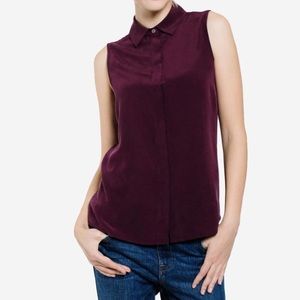 Grana Mulberry Silk Sleeveless Shirt