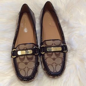 Brown Signature Coach loafers