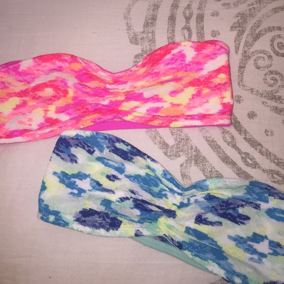 2 PINK BANDEAUS