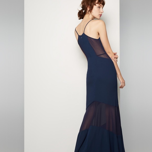 Navy Sheer Genie Gown - Picture 2 of 3