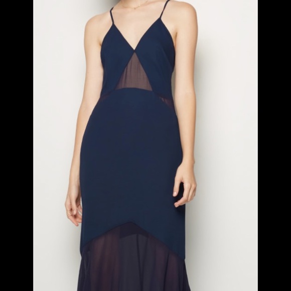 Navy Sheer Genie Gown - Picture 1 of 3