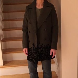 Olive and Black Banana Republic Pea Coat