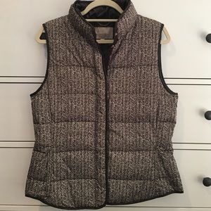 Banana Republic herringbone puffer vest