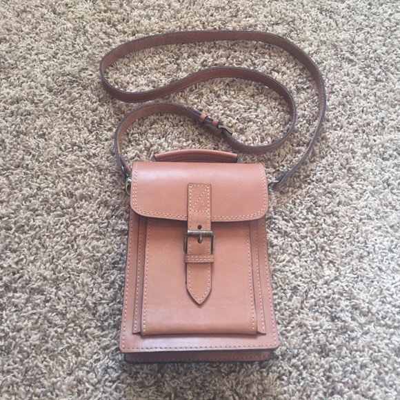 Handbags - Brown leather cross body from Romania